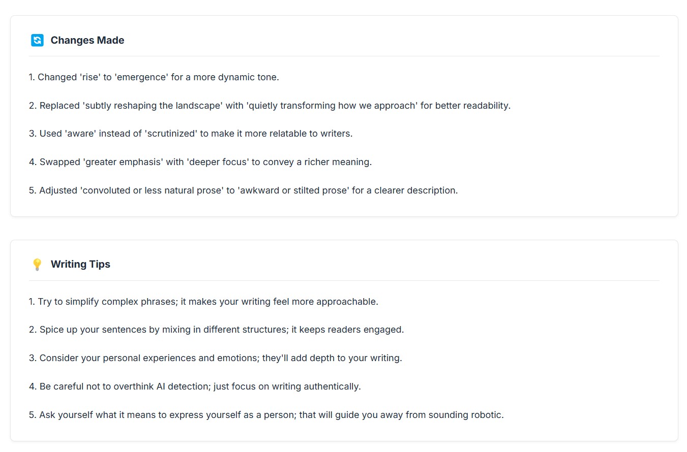 More Comprehensive Change Documentation More Comprehensive Change Documentation