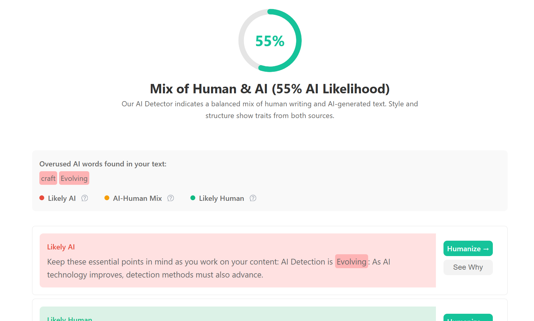 ai text detector result ai text detector result