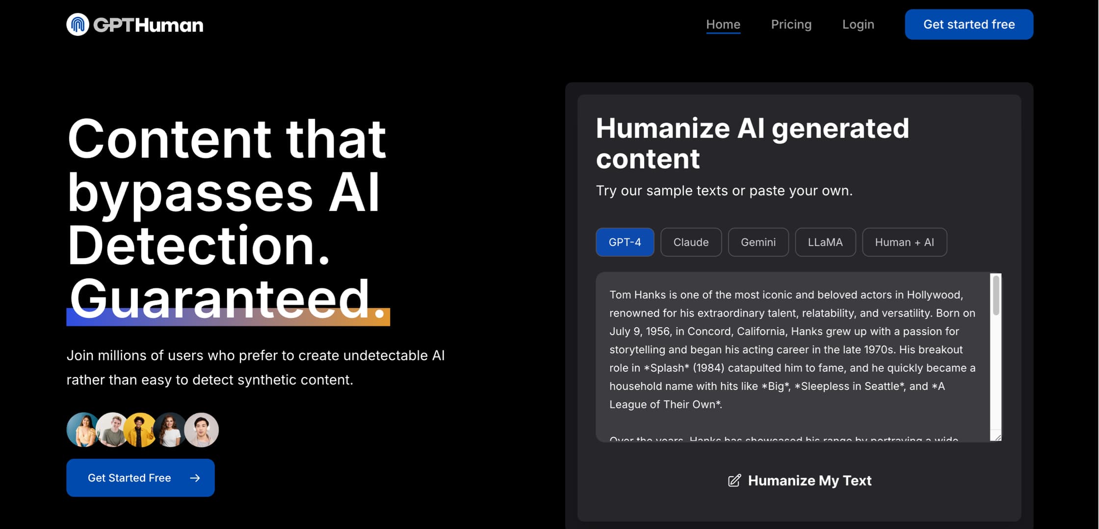 gpthuman page
