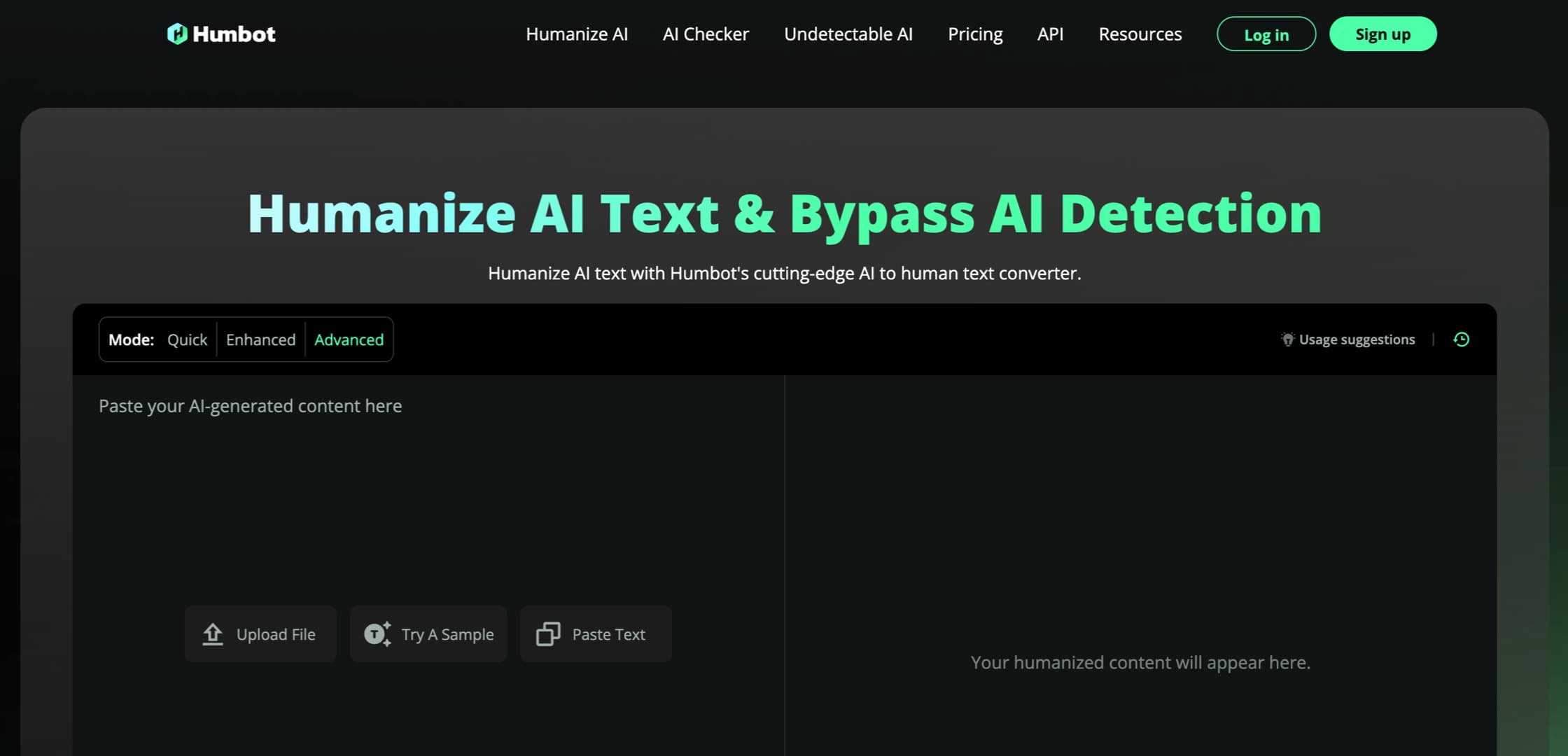 humbot page